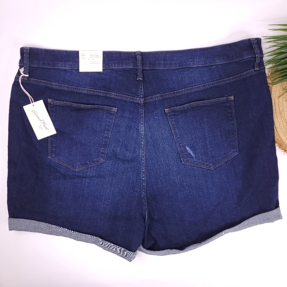 Universal Thread Dark Wash Midi Shorts Plus Size - Picture 6 of 6